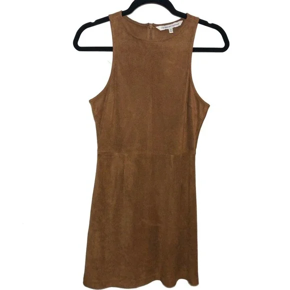 cupcakes & cashmere | Dresses | Cupcakes And Cashmere Brown Faux Suede Dress  | Poshmark